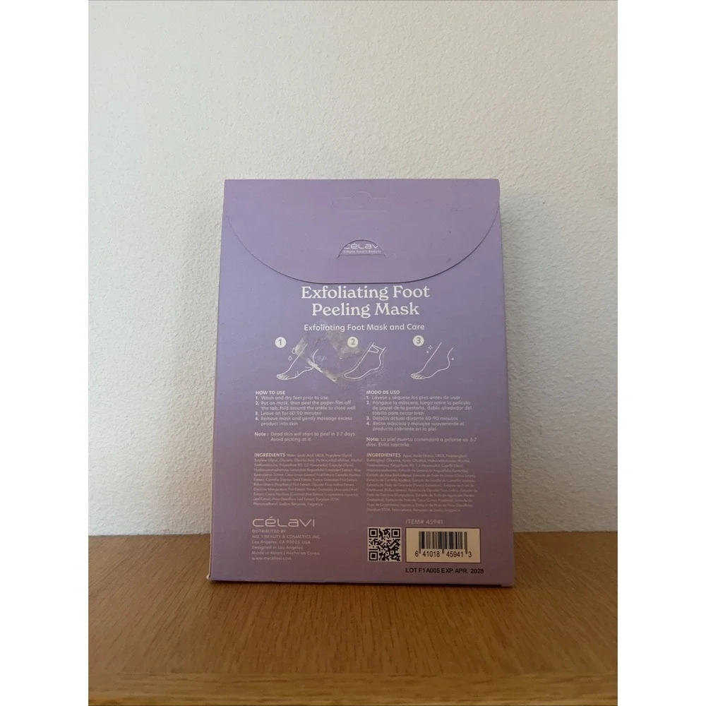 CELAVI Exfoliating‎ Foot Peeling Mask – Lavender Oil- the best Korea treatment